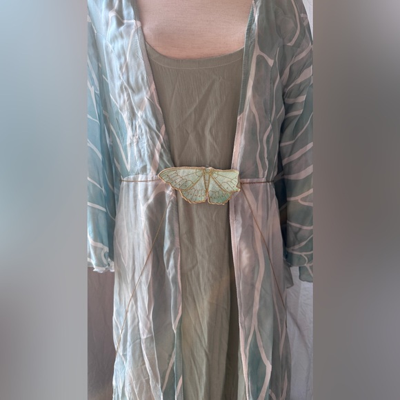 Nour & The Merchant Fairycore Flowy Powder Blue Butterfly Dress - Picture 3 of 10